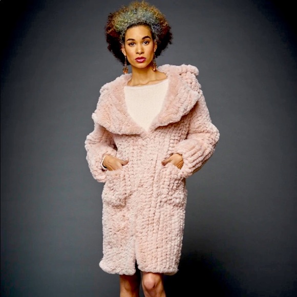 BLACK Faux fur trench - Picture 2 of 4